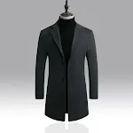 Men's long trench coat for stylish protection. Perfect for autumn and winter, this coat offers a sophisticated look and — photo 2