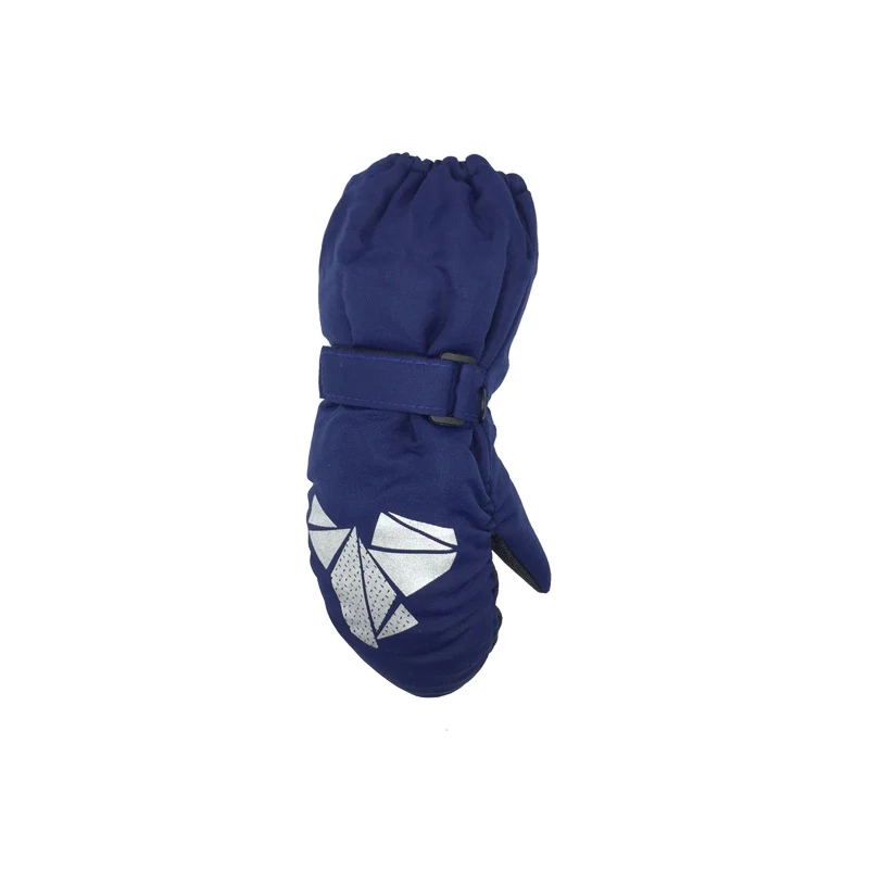 Luvas de esqui infantis de inverno com estampa geométrica, espessas e com veludo, para aquecer e proteger as mãos no frio. — foto 2