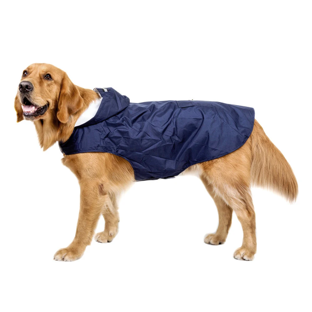 Lente- en herfst regenjas voor grote honden, reflecterende regenponcho, super waterdicht, honden kleding — foto 3