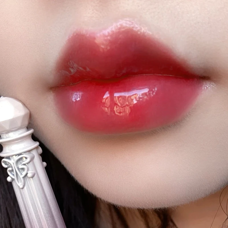 Qin Guang Clear Mirror Lip Lacquer Wish Bow for Women, Mirror Shine, Long-Lasting, Whitening, Red Lips, Colored Lip Clay — photo 4