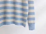 Conjunto de tricô com gola polo listrado, suéter solto de duas peças, ideal para um visual casual e confortável. Estilo e praticidade. — foto 1