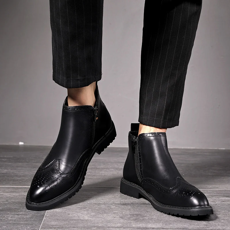 Britische Carved Business & Freizeit Stiefel — foto 1