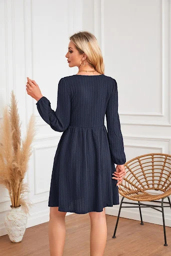 Title 9, Round Neck Pocket Knitted Sweater Long Sleeve A...
