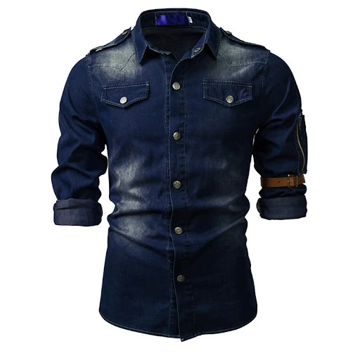 Title 9, Mens Washed Denim Long Sleeve Shirt, offering ...