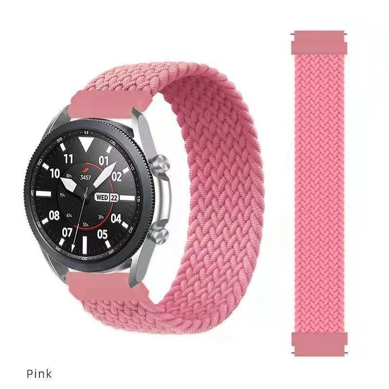 Title 2, 20mm Elastic Braided Nylon Strap for Smartwatch...