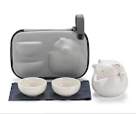 Portable Tea Set Quick-off Cup One Pot and Two Cups Outdoor Storage Bag Enjoy your tea anytime anywhere with this compac — photo 3