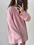 Camiseta Algodão Gola Redonda Manga Longa Solta Estilo Europeu Americano Conforto e Versatilidade Para o Seu Dia a Dia — foto 3