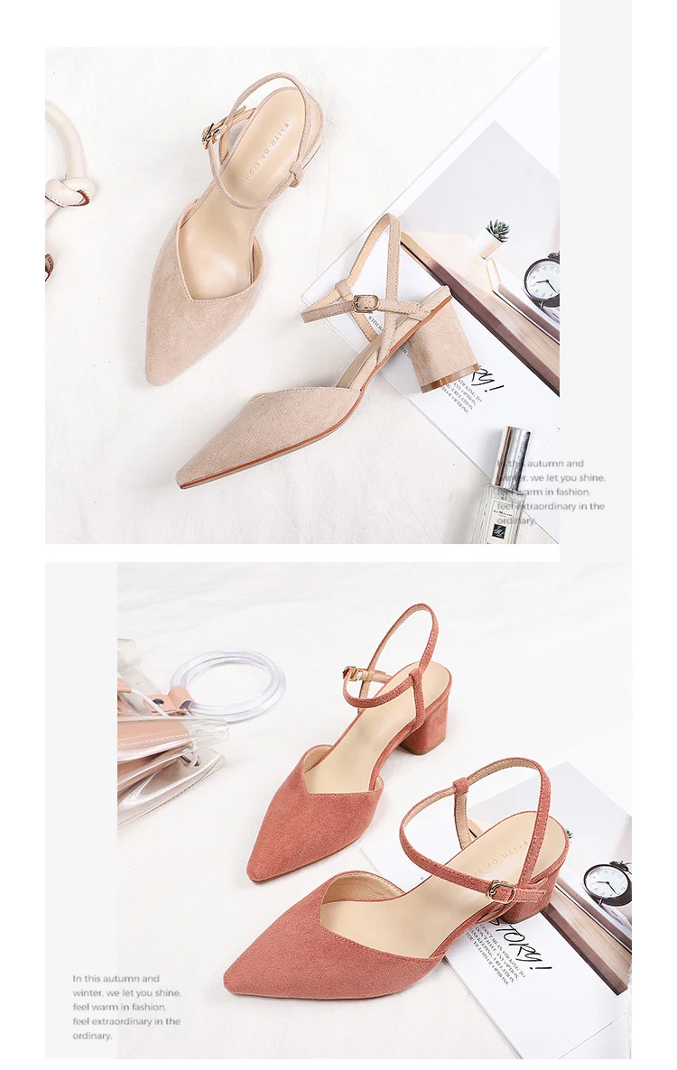 Title 6, Womens high heel sandals with thick heel, buck...