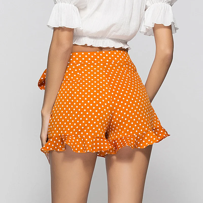 Sexy Polka Dot Culottes met Ruches en Gerimpelde Tailleband - Europees en Amerikaans, Zomerse Stijl voor Elegante Outfits — foto 5