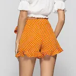 Sexy Polka Dot Culottes met Ruches en Gerimpelde Tailleband - Europees en Amerikaans, Zomerse Stijl voor Elegante Outfits — foto 5
