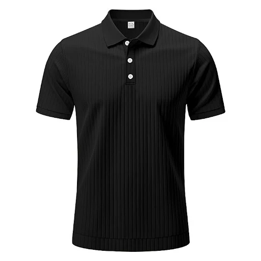Title 18, Sunken Stripe Quick-drying Ice Silk Short Sleev...