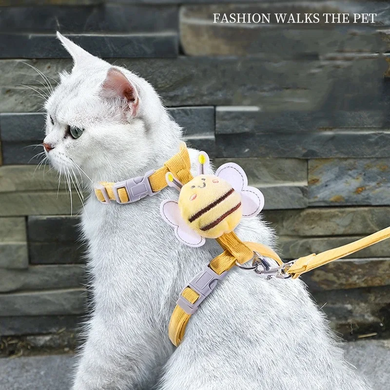 Title 1, Cat Harness Adjustable Cartoon Bee Pet Harness ...