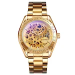 Relógio de pulso masculino dourado com pulseira de aço, elegante e resistente, para homens de negócios. Ideal para uso profissional e social. — foto 10