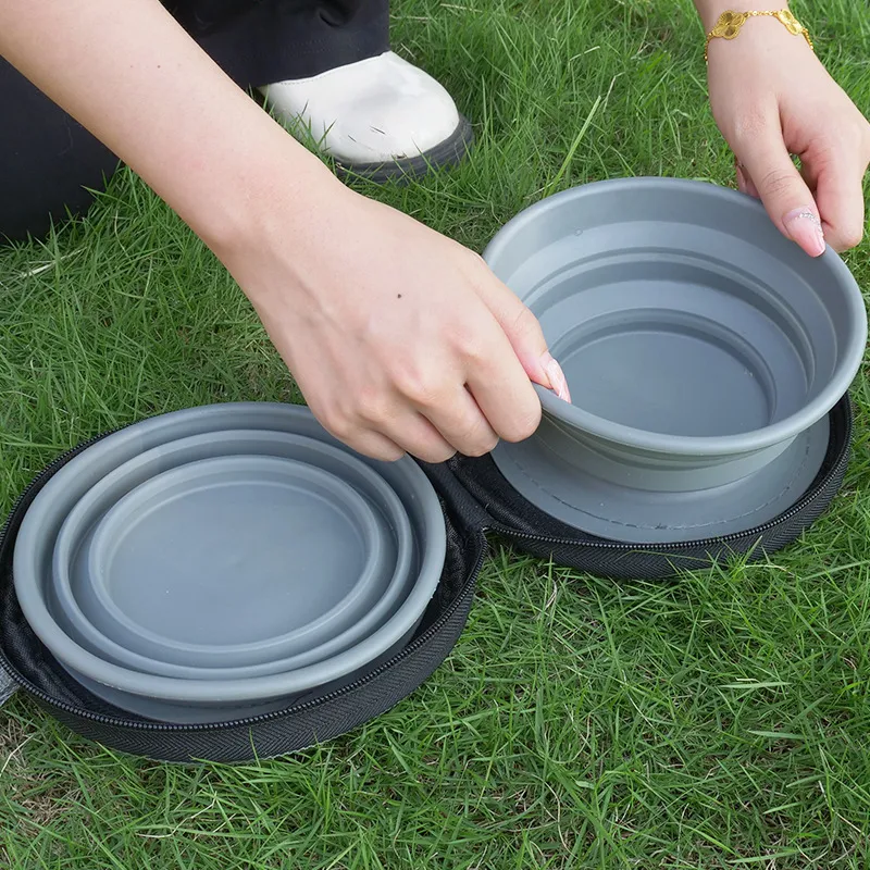 Title 2, Outdoor Pet Bowl Set Folding Drinking Water and...