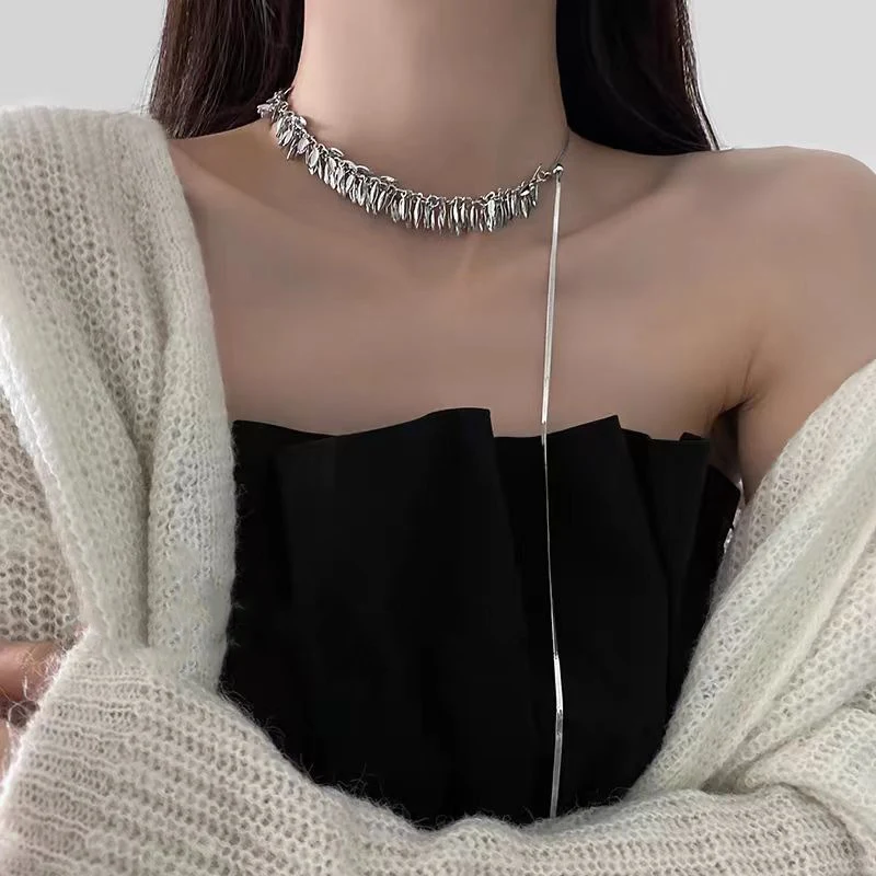 Colar de Paetês de Trigo Ajustável Design Sense para Mulheres, design moderno e elegante, ajuste perfeito, destaque-se com estilo. — foto 5