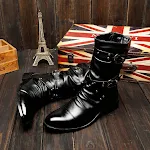 Women's fashion studded Martin boots for a stylish look. Durable and comfortable boots, perfect for urban outfits and ad — photo 1