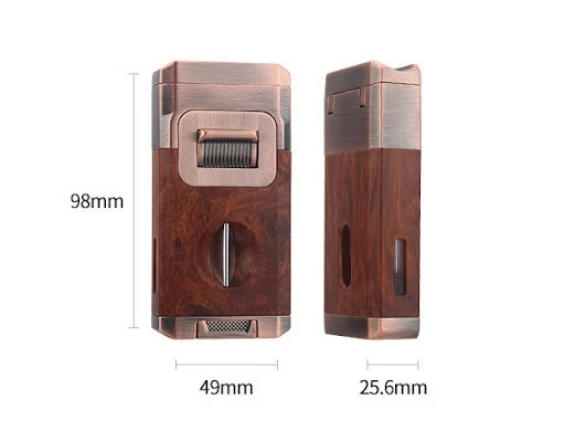 Title 1, Eggplant Cigar Lighter Double Fire Direct Punch...