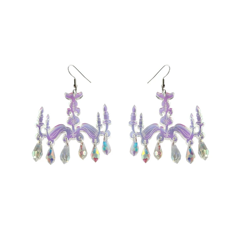Brincos de lustre retrô femininos com prisma mágico de cristal, cores vibrantes e design elegante, perfeitos para realçar seu estilo. — foto 3