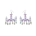 Brincos de lustre retrô femininos com prisma mágico de cristal, cores vibrantes e design elegante, perfeitos para realçar seu estilo. — foto 3
