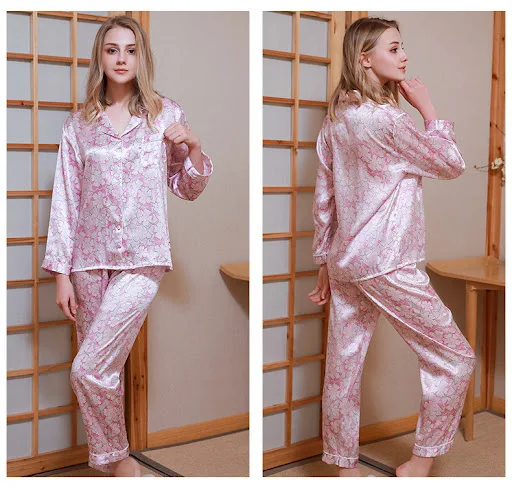Title 9, Two-piece suit long sleeve silk home service