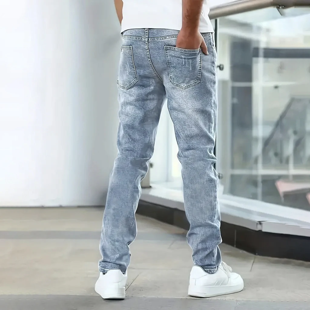Title 5, Mens Stretch Casual Solid Color Jeans offering...