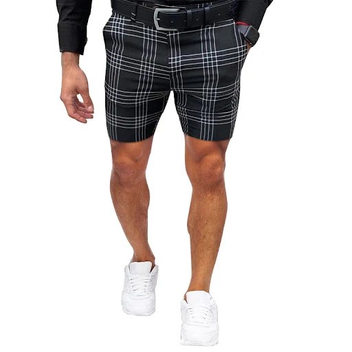 Title 4, Heren Mode Shorts met Grote Ruit en Strepen, Re...