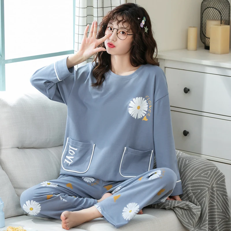 Long Sleeve Cotton Plus Size Homewear Suit — photo 8