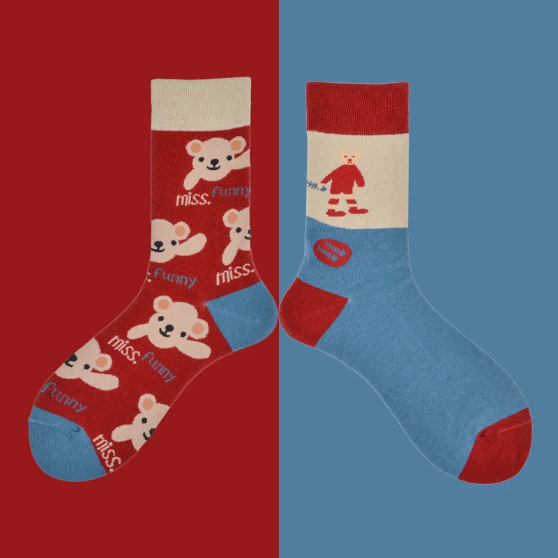 High Stockings Creative Cartoon Small Flower Tide AB — photo 1