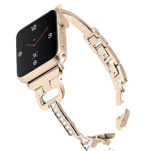 Title 6, D-shaped Metal Diamond Strap for Apple iWatch 1...
