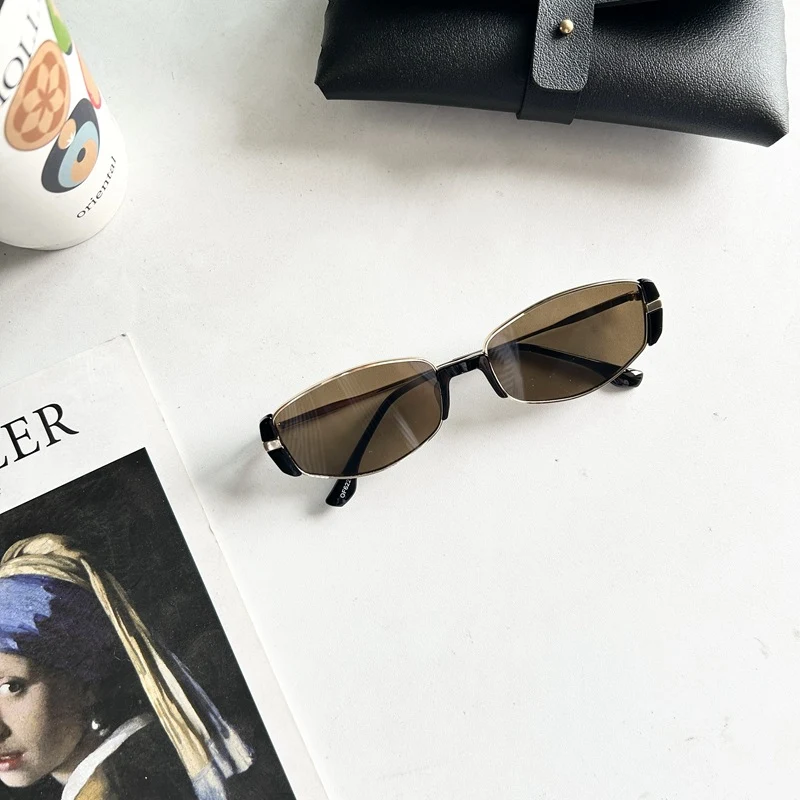 Retro Metal Oval Cats' Eye Sunglasses Female UV Sun Glasses — photo 8