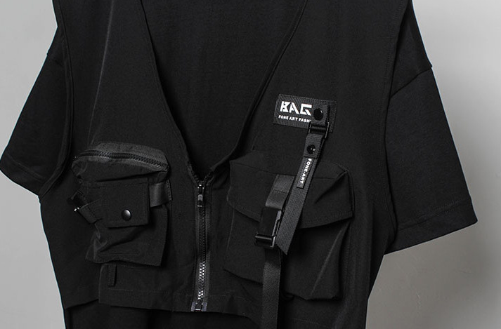 Title 5, Donker tactisch vest T-shirt heren 2-delig nep ...