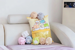 Bolsa de brinquedos de pelúcia bio para cantos. Pelúcias macias, seguras e ecológicas, ideais para abraçar, brincar e decorar o quarto. — foto 4