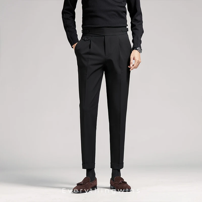 Men's Fashion Casual High Waist Slim Fit Suit Pants – Stylish, comfortable, and modern. Perfect for work, leisure, and c — photo 1