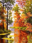Diamond Painting Cerchio Completo Paesaggio Diamanti Paesaggio Autunnale Kit artistico rilassante per decorare la casa e creare — foto 11