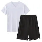 Modal Pyjama Heren Zomer Shorts Korte Mouw Ademend Comfortabel Licht Ideaal om te Slapen Relaxen Koel Zacht — foto 1