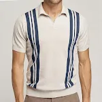 AliExpress New Men's Summer Stripes Short-sleeved Sweater Slim Lapel Casual Polo Shirt SY0095 – Stylish and comfortable — photo 3