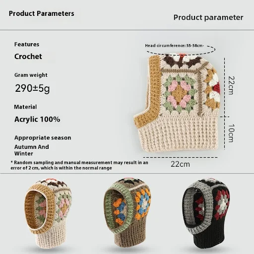 Title 5, Winter Korean Style Handmade Crochet Contrast C...
