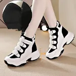Women's cotton shoes with increased leather support offer comfort and style. Enjoy the breathability of cotton and the d — photo 5