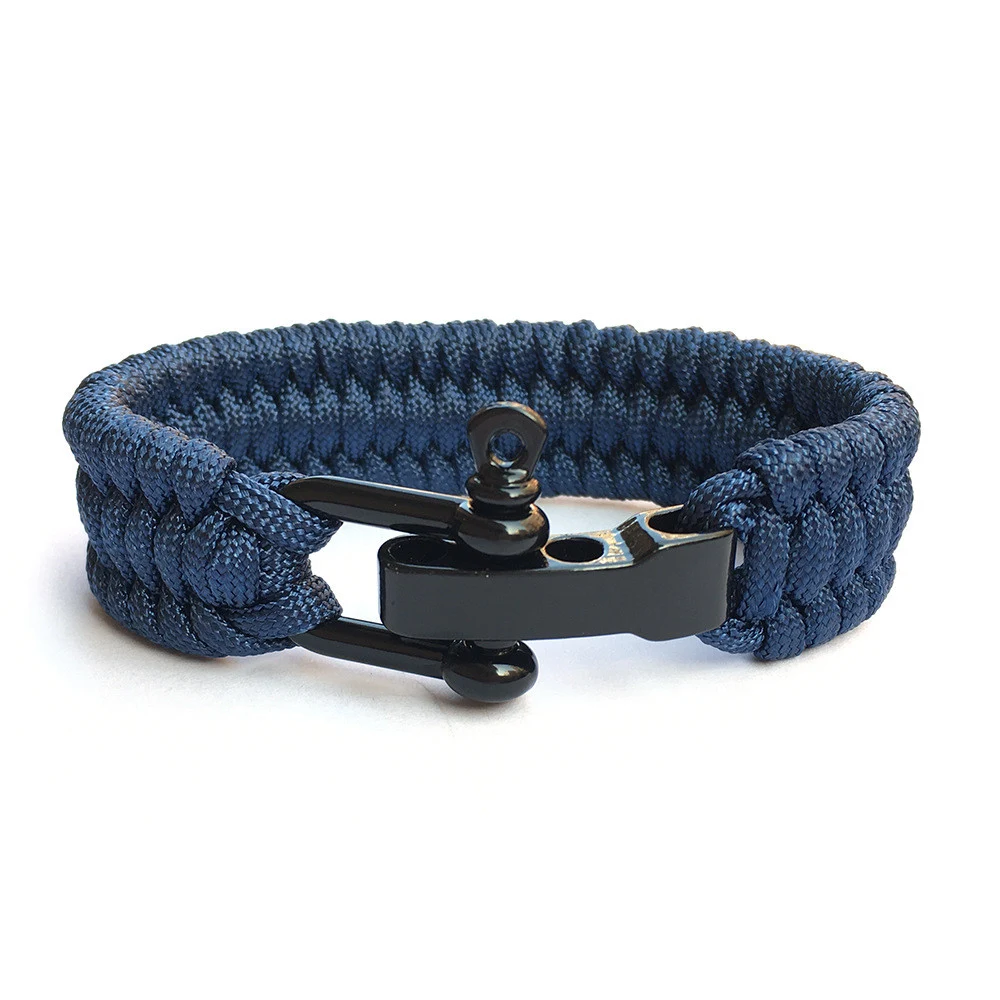Pulseira trançada com paracord de sete núcleos para montanhismo, camping e emergências ao ar livre. Essencial para sobrevivência. — foto 11
