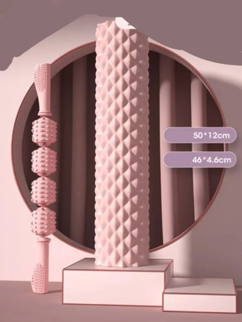 Rolo de espuma Axis para relaxamento muscular, fino, para pernas, dente de lobo, massagem e yoga em casa. — foto 19