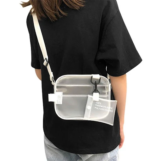 Title 8, Bolsa mensageiro com compartimento transparente...