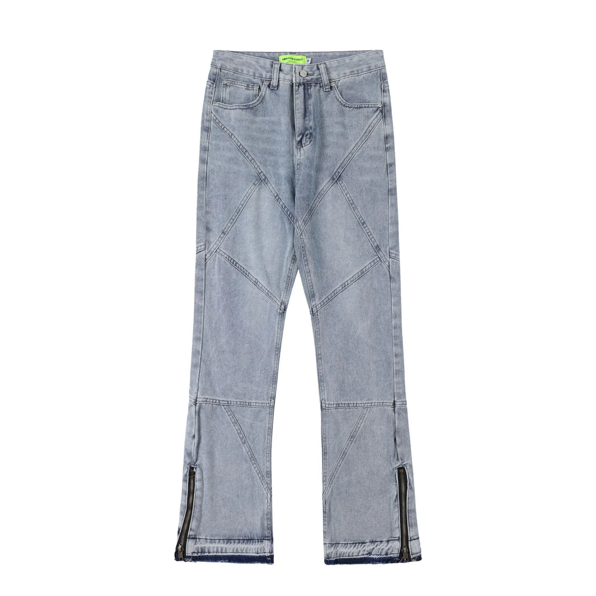 Pantalones vaqueros Maychao holgados rectos lavados unisex, estilo relajado, comodidad y versatilidad para hombre y mujer. — foto 13