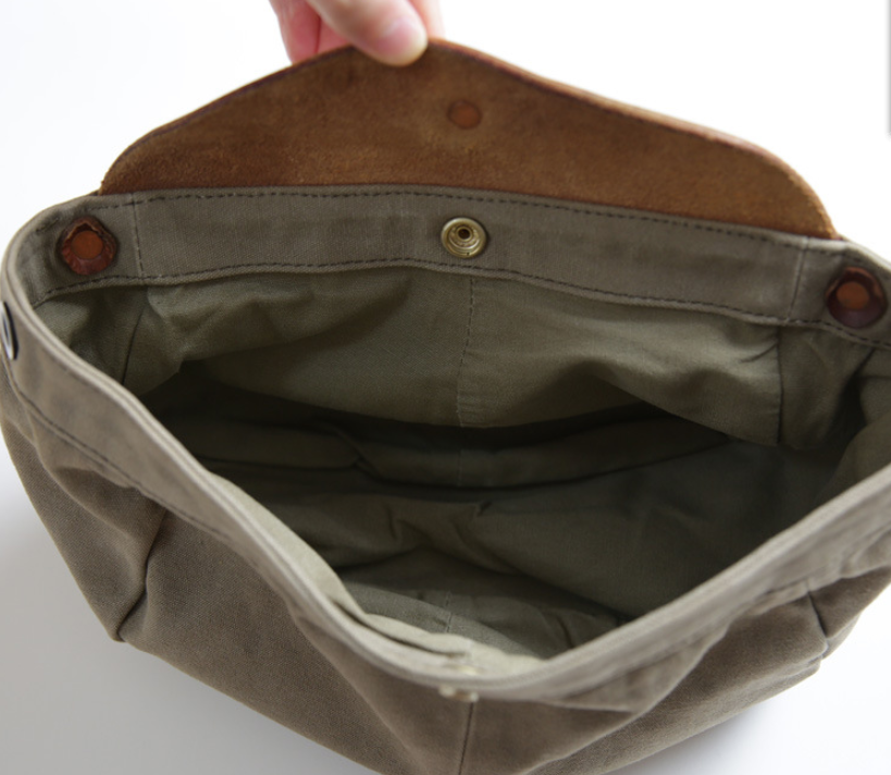 Title 6, Bolsa de ombro masculina de lona militar réplic...