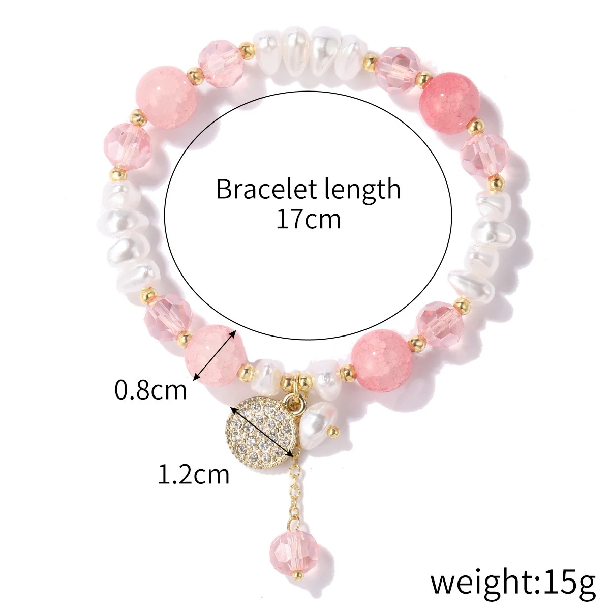 Pulseira feminina de contas de cristal natural, acessório de moda com fio, para um toque elegante e com os benefícios terapêuticos. — foto 16