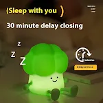 Creative Cartoon Broccoli Silicone Night Lamp for bedroom and bedside tables. Soft, soothing light promotes restful slee — photo 4