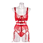 Women's Fashion Lace See-through Strap Steel Ring Garter Suit — Embrace your alluring side with this elegant and comfort — photo 13