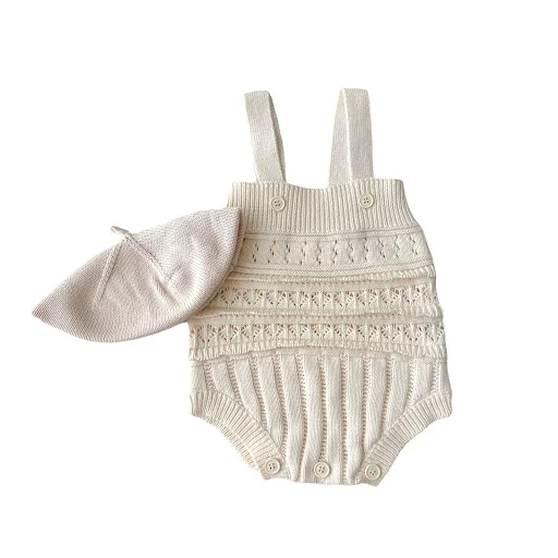 Title 4, Romper in maglia di ispirazione vintage per neo...
