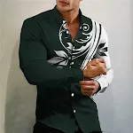 New Men's Long-sleeve Shirt 3D Printed Casual Slim Fit, Offers a Modern and Comfortable Style for Everyday Wear — photo 6