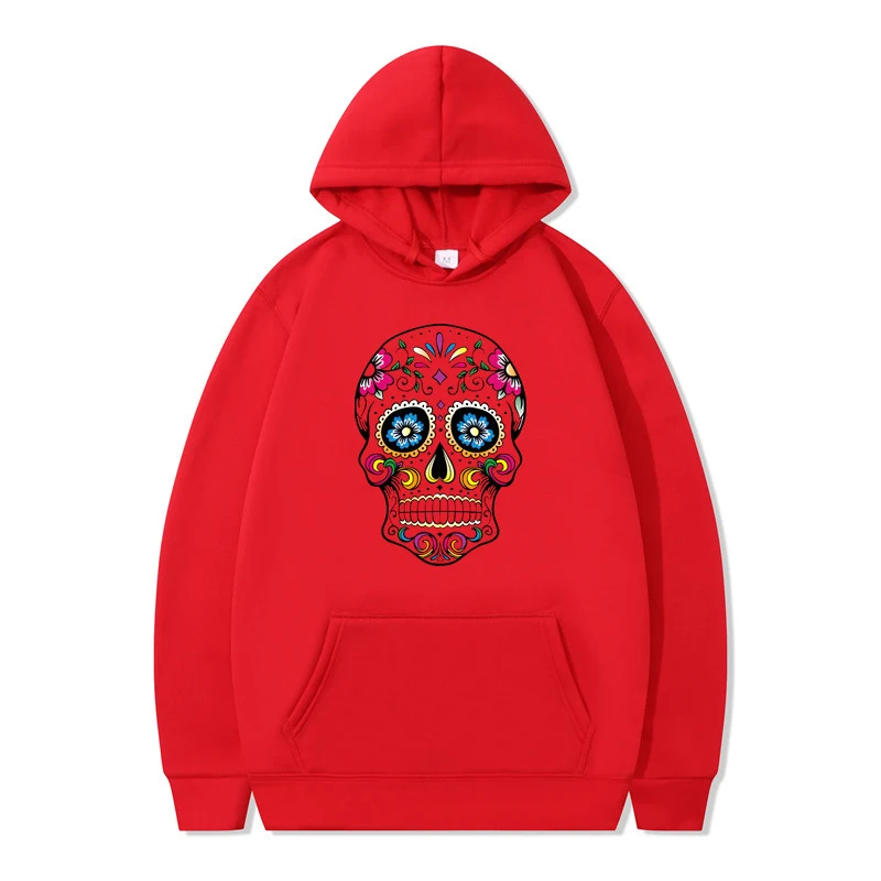 Title 7, Couple Skull Head Printed Hoodie Sweater – Comf...