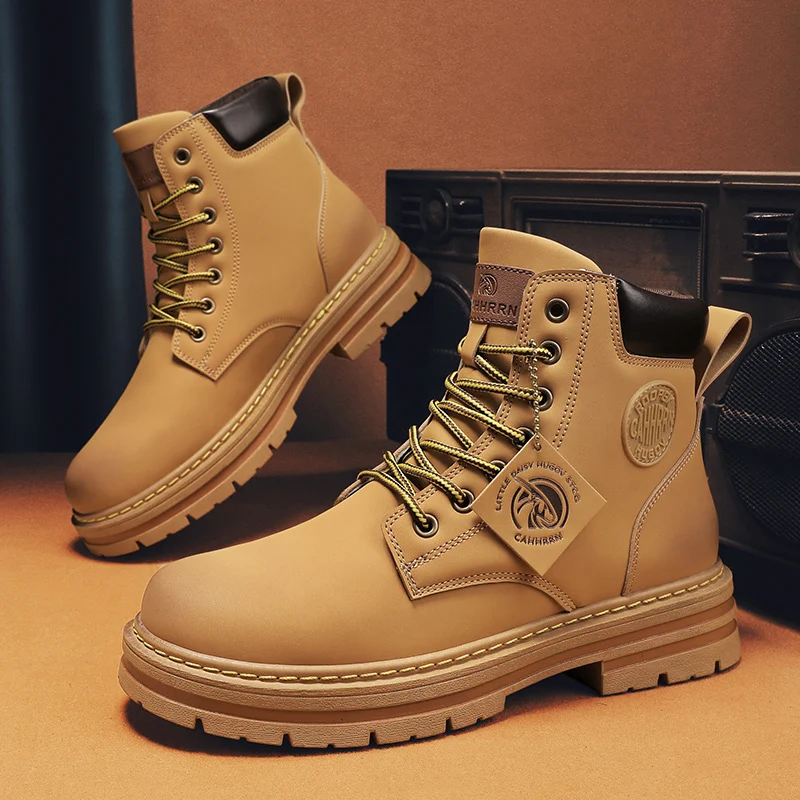 Men's Casual Biker High Top Martin Boots for comfort and style. Perfect for everyday wear, these boots offer a rugged ye — photo 7